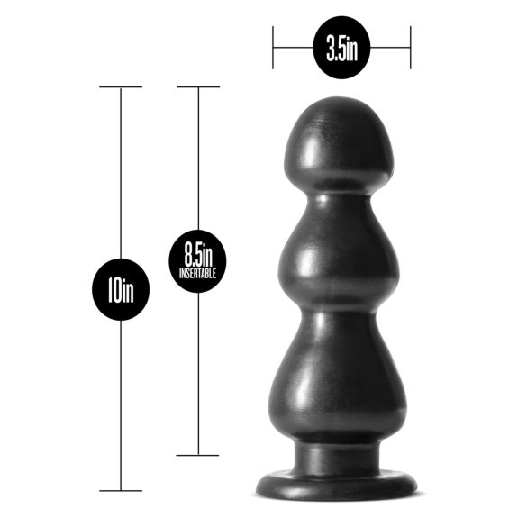 Blush Jet - Haftfuß, perlenbesetzter Dildo (schwarz)