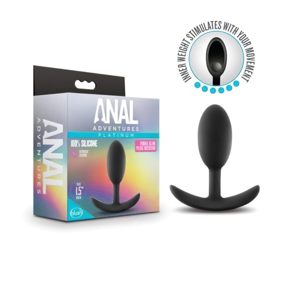 Anal Abenteuer Platinum M - Analplug - Schwarz (Mittel)