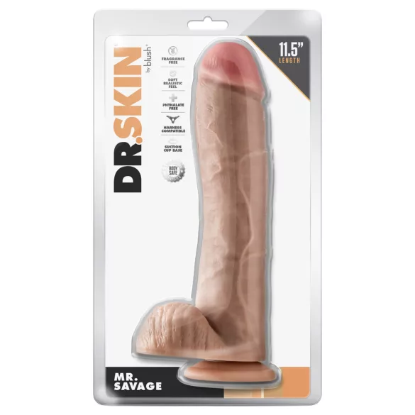 Blush Dr. Skin - naturgetreuer Dildo mit Hoden (hautfarben)