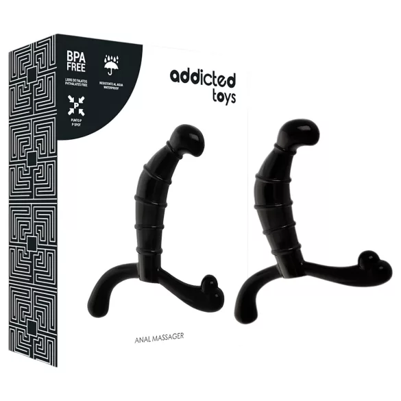 Addicted Toys - Prostata- und Damm-Massager (schwarz) - 11,3 cm