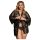 Subblime Queen Plus - Spitzenmorgenmantel-Set - Schwarz (XL-2XL)
