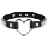 Coquette - Strass-Choker mit Herzanhänger (schwarz)
