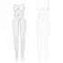 Subblime 951740 - verspielter, pikanter Netz-Overall mit Schleife (weiß) - S-L