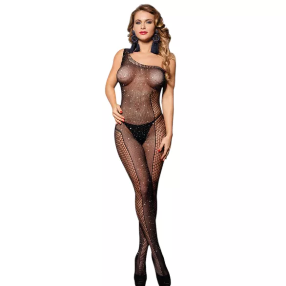 Subblime 952037 - Netz Overall mit Strass (schwarz) - S-L