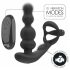 Addicted Toys - rotierender Analdildo mit Penisring (schwarz)