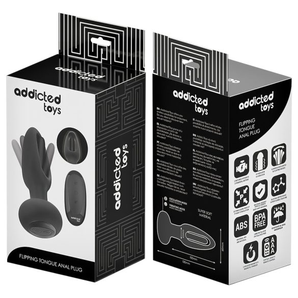 Addicted Toys - Beweglicher Zungen-Analdildo (Schwarz)