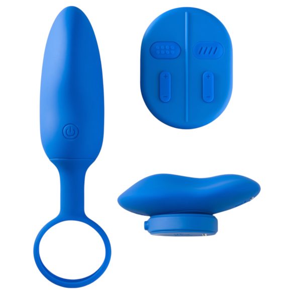 Platanomelón Mobi - Akku, Funk-Vibrator Set - 2-teilig (blau)