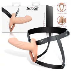 Action StrapOn S - anlegbarer, hohler Dildo (natur)