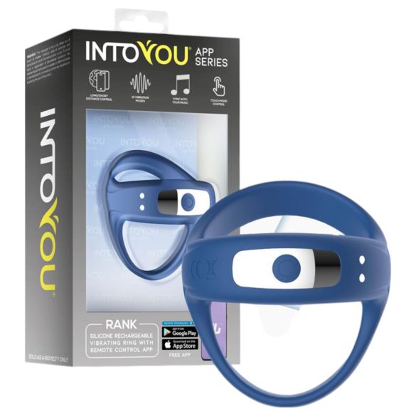 INTOYOU – Intelligenter, vibrierender Penis- und Hodenring (Blau)