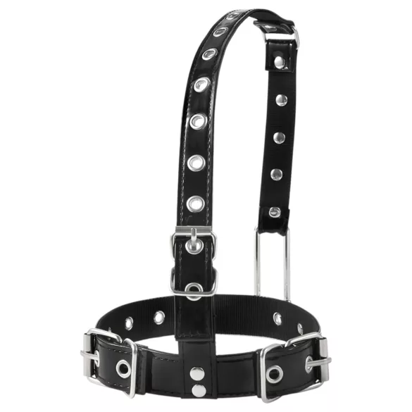Latetobed - Halsband mit Nasenhaken (schwarz)
