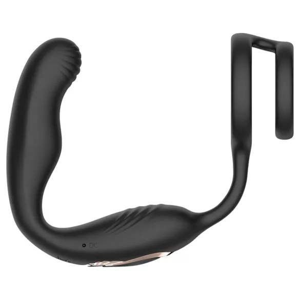 IntoYou Bruce - rotierender Prostata-Vibrator für das Radio mit Doppelschlaufe (schwarz)