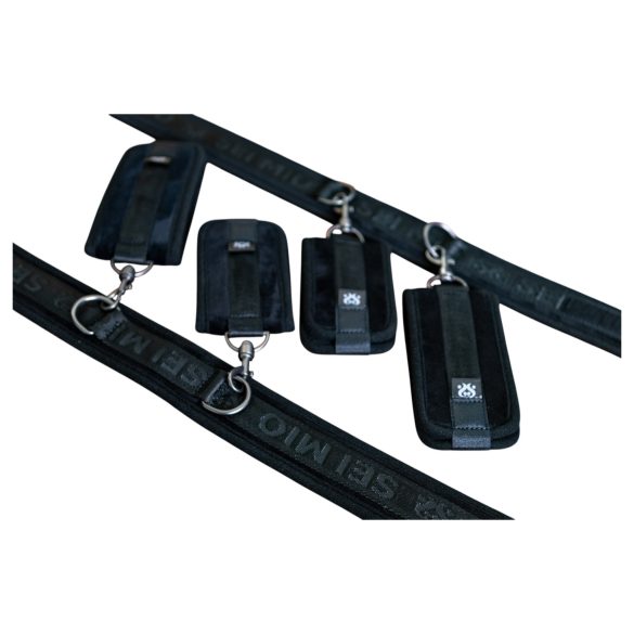 Sei Mio - Oberschenkel-, Handgelenk- und Fußfesseln (schwarz)