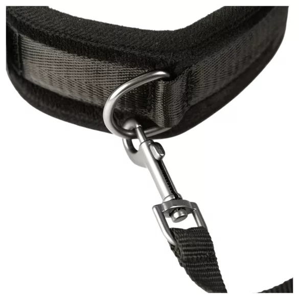 Sei Mio - Halsband und Leine (schwarz)