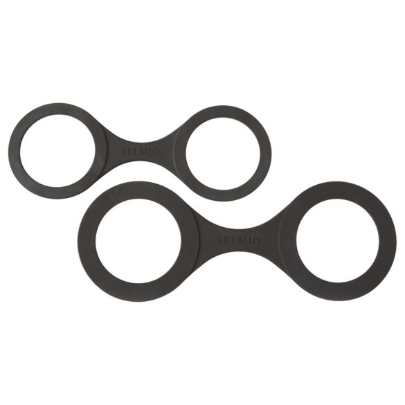 Sei Mio - Silikonhandschellen - M (schwarz)