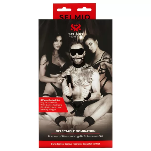 Sei Mio - Bondage-Set - Schwarz (6-teilig)