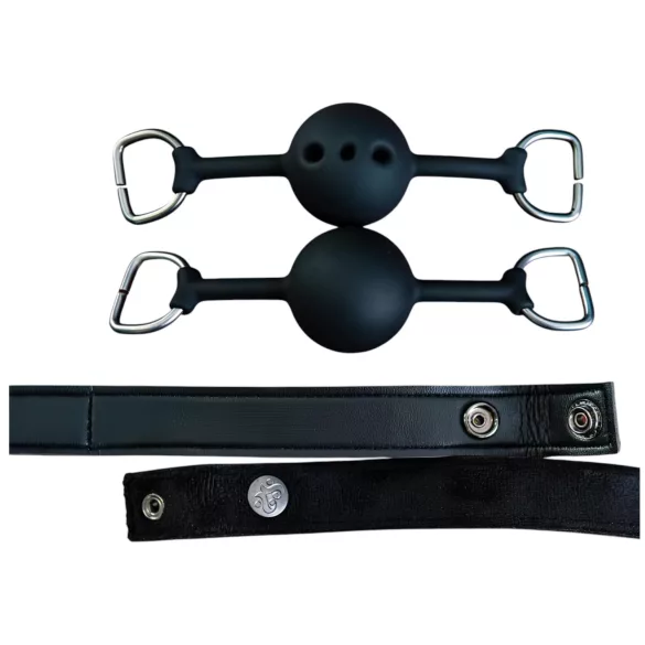Sei Mio - Mundknebel-Set - 2-teilig (schwarz)