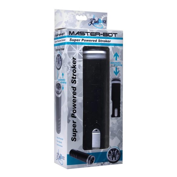 Master-Bot - Auf- und abbewegender Masturbator mit weichen Noppen (schwarz)