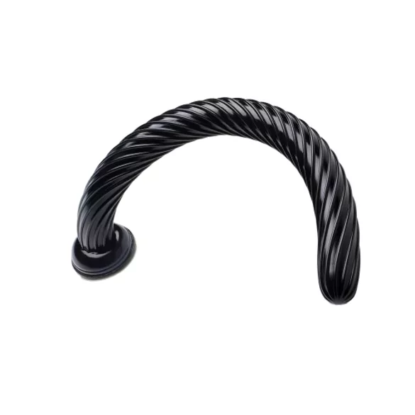 Hosed Spiral Anal Snake 19 - Saugnapf Anal-Dildo (schwarz)