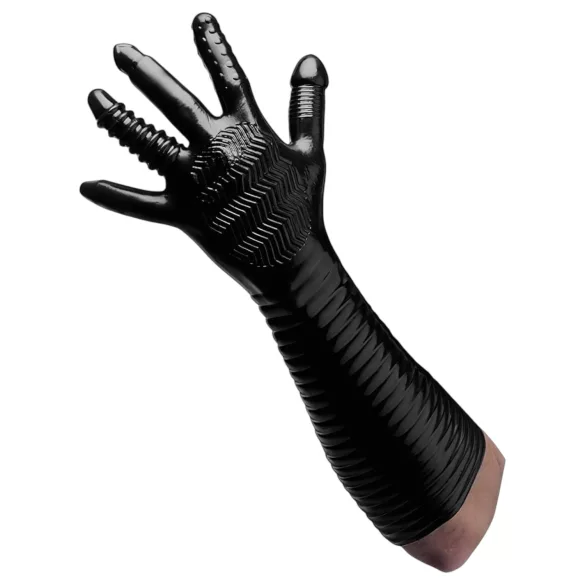 XR Brands - Pleasure Fister - strukturierter Fisting-Handschuh (schwarz)