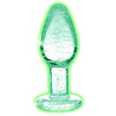   Booty Sparks Glow in the Dark L - Glas-Analplug (transparent)