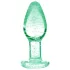Booty Sparks Glow in the Dark L - Glas-Buttplug (transparent)
