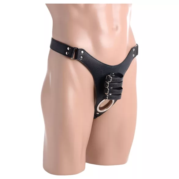 Strict - Herren Keuschheitsgürtel mit Analplug (schwarz)