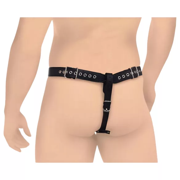 Strict - Herren Keuschheitsgürtel mit Analplug (schwarz)