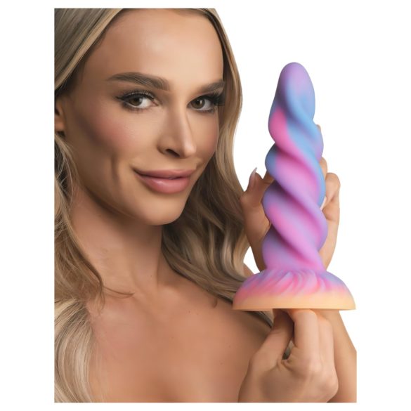 Creature Cocks Moon Rider - leuchtendes Einhorn-Dildo (lila-pink)