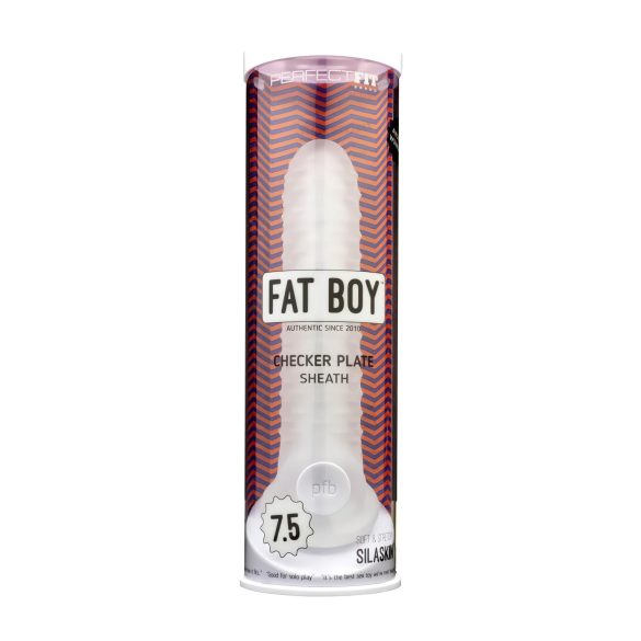 Fat Boy Checker Box - Penishülle (19cm) - weiß