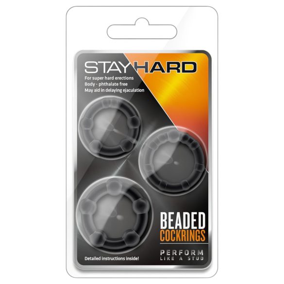 Stay Hard - Penisring-Set (Schwarz)