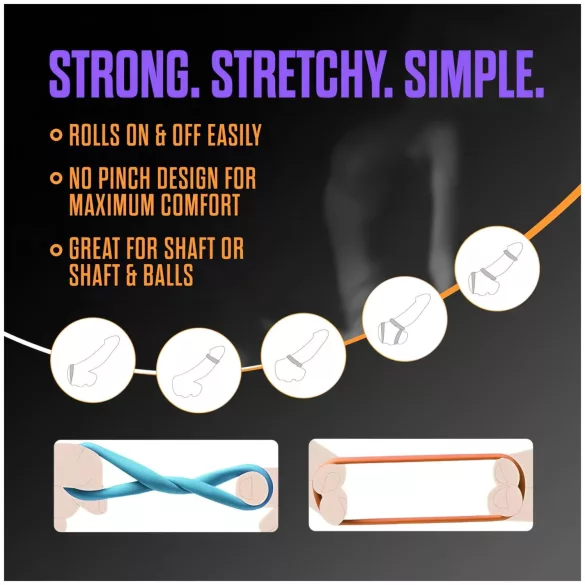 King of the Ring - Penisring-Set - Bunt (6 Stück)