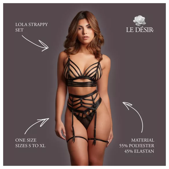 Le Désir Lola - BH-Set mit Trägern (schwarz)