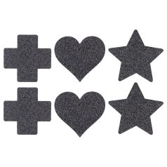 Le Désir - Brustwarzen-Abdeckungen - 3 Paar (Schwarz)