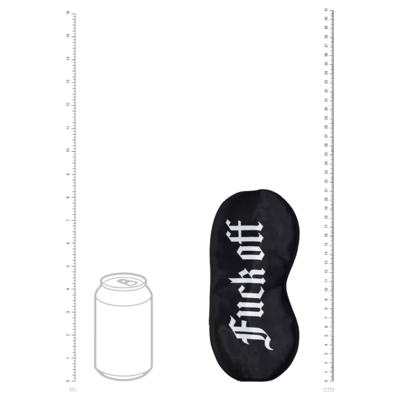 Autsch! - Satin-Schlafmaske mit der Aufschrift „Fuck Off“ (schwarz)