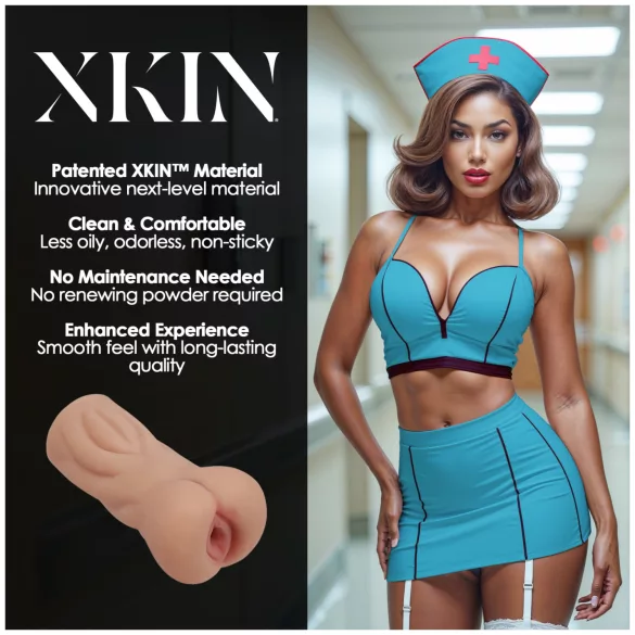 XKIN Naughty Nurse Trixie - naturgetreuer Masturbator mit Kunstvagina (naturfarben)