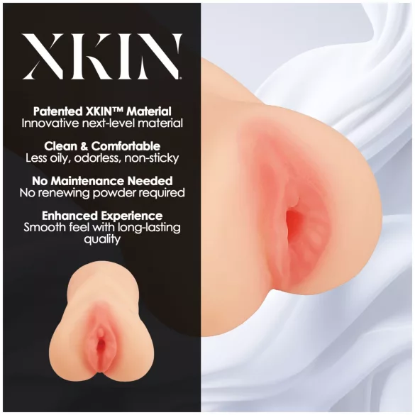 XKIN - realistische Kunstvagina-Masturbator - M (naturfarben)
