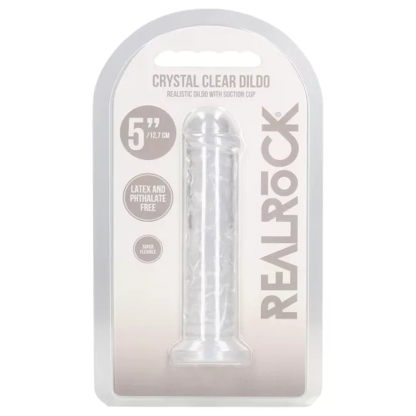 RealRock - naturgetreuer Dildo mit Saugnapf (transparent) - 12,7 cm