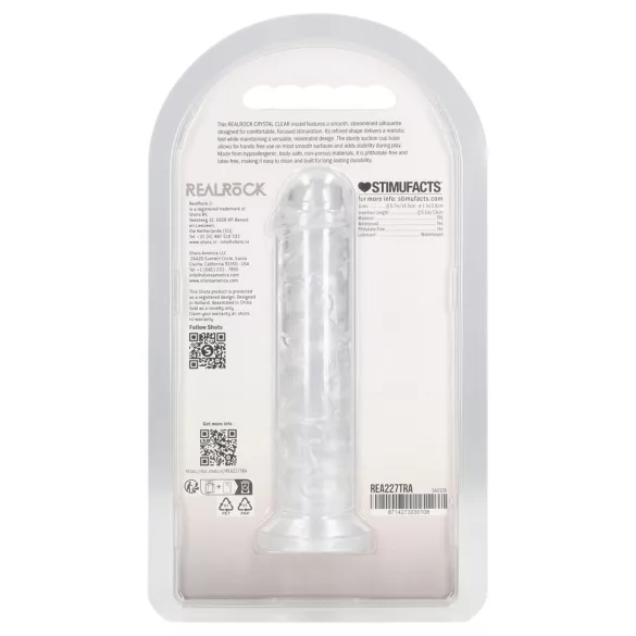 RealRock - naturgetreuer Dildo mit Saugnapf (transparent) - 12,7 cm
