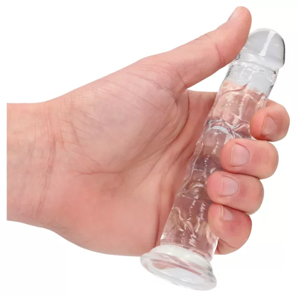 RealRock - naturgetreuer Dildo mit Saugnapf (transparent) - 12,7 cm