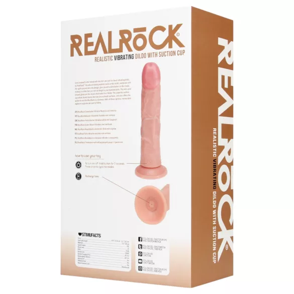 REALROCK - Saugnapfvibrator - natur (20,5cm)