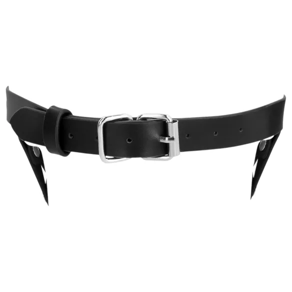 Ouch! - Kunstleder Käfigmaske (schwarz)