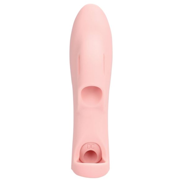 Loveline - gerippter Finger-Vibrator (pink)