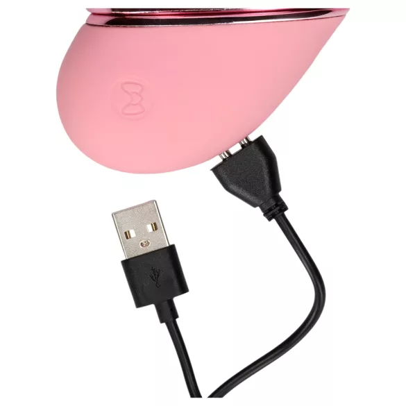 Loveline Tapping Heart - wiederaufladbarer Klitorisstimulator (pink)