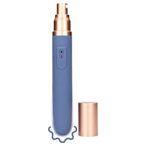 Loveline Travel - Akku-Vibrator mit Gleitmitteltank (Pastellblau)