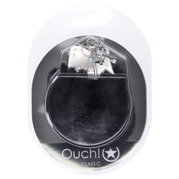 Ouch! - plüsch Handschellen (schwarz)