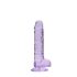 REALROCK - Durchsichtiger Realistischer Dildo - Lila (17cm)