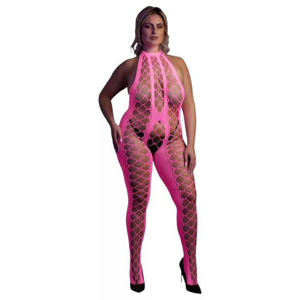 Ouch! - Leuchtender Offener Overall (pink)