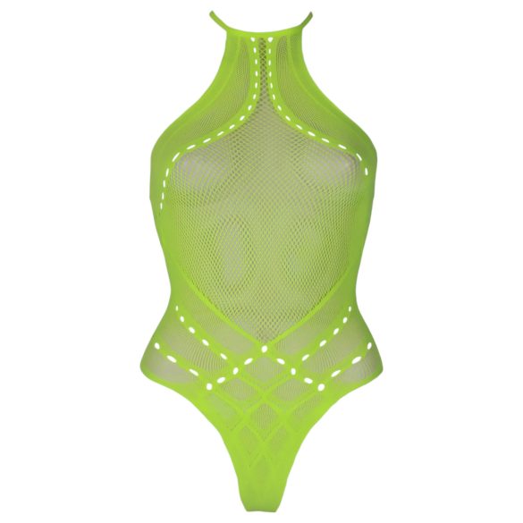 Ouch! - Neon grüner Phosphor-Body mit Riemchen-Effekt - XL-4XL