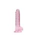 REALROCK - durchsichtiges realistisches Dildo - pink (17 cm)