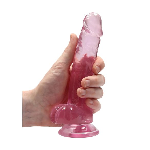 REALROCK - durchsichtiges realistisches Dildo - pink (17 cm)